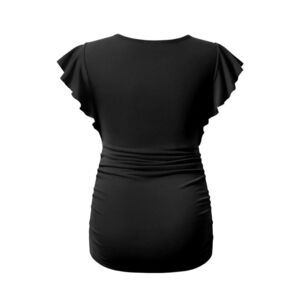 NEW Bhome Maternity Shirt Top Ruched Ruffle L